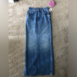 NWT MOTHER Candy Stick Denim Skirt